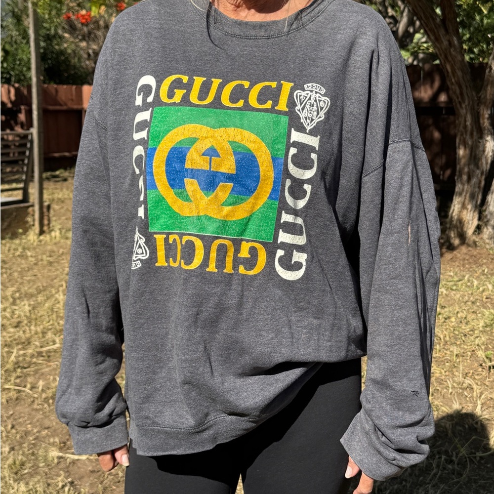 Gucci Gray Graphic Sweatshirt